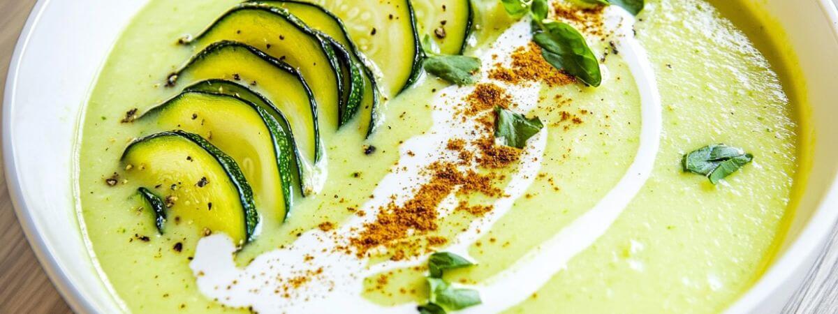 Velouté de courgettes au lait de coco et curry - Recette