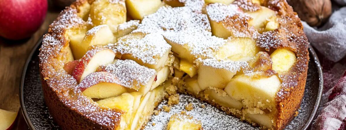 Gâteau aux pommes et farine de châtaigne - Recette saine