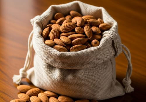 Sac d’amandes nature, collation saine et nutritive