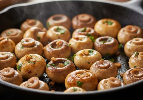 Champignons poêlés avec persil et ail