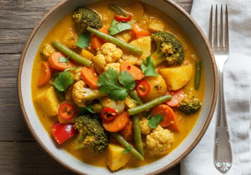 Curry de légumes au lait de coco