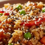 Riz sauté aux légumes croquants et sauce tamari