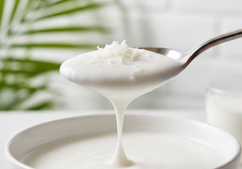 Texture onctueuse du lait de coco